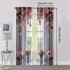 2pcs, Curtain Fabric Window View Polyester (without Rod) Decorations For Home for Living Room, Bedroom, and Home Decor