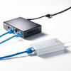 SANWA SUPPLY Адаптер для преобразования PoE в USB Type-C (Блок питания 60 Вт/совместимый с сетевой коммуникацией) LAN-ADPOEC