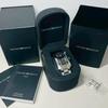 Б/у [В комплекте коробка и запасные части] Emporio Armani AR-0156 Прямоугольные мужские часы Серебристый x Черный циферблат Smoseco EMPORIO ARMANI Кварцевые