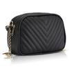 Voguish Quilted Sling Bag for Girls/Womens (Black) | Stylish Side Shoulder Crossbody Bags For Girls