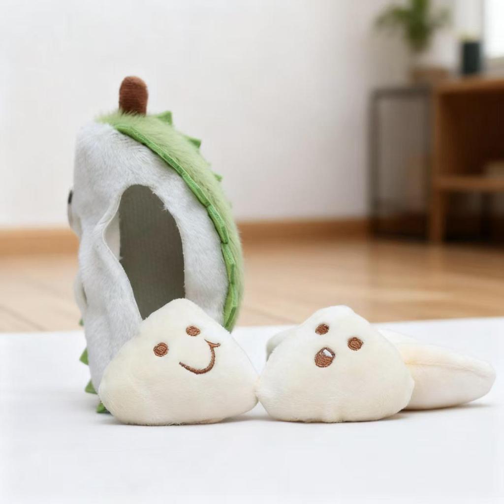 Cute Durian Cartoon Plush Keychain - Couple Bag Charm & Baby Doll Pendant