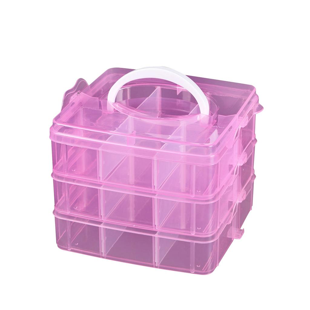 Small Three-Layer 18-Grid Portable Detachable Storage Box Hardware Tool Combination Organizer Box Storage Box