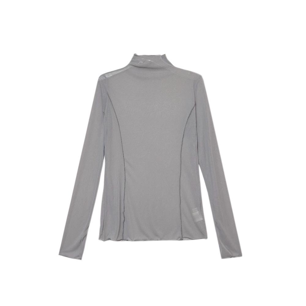 EVERTURE Женский облегающий топ с длинными рукавами и воротником-стойкой, осенний корейский стиль