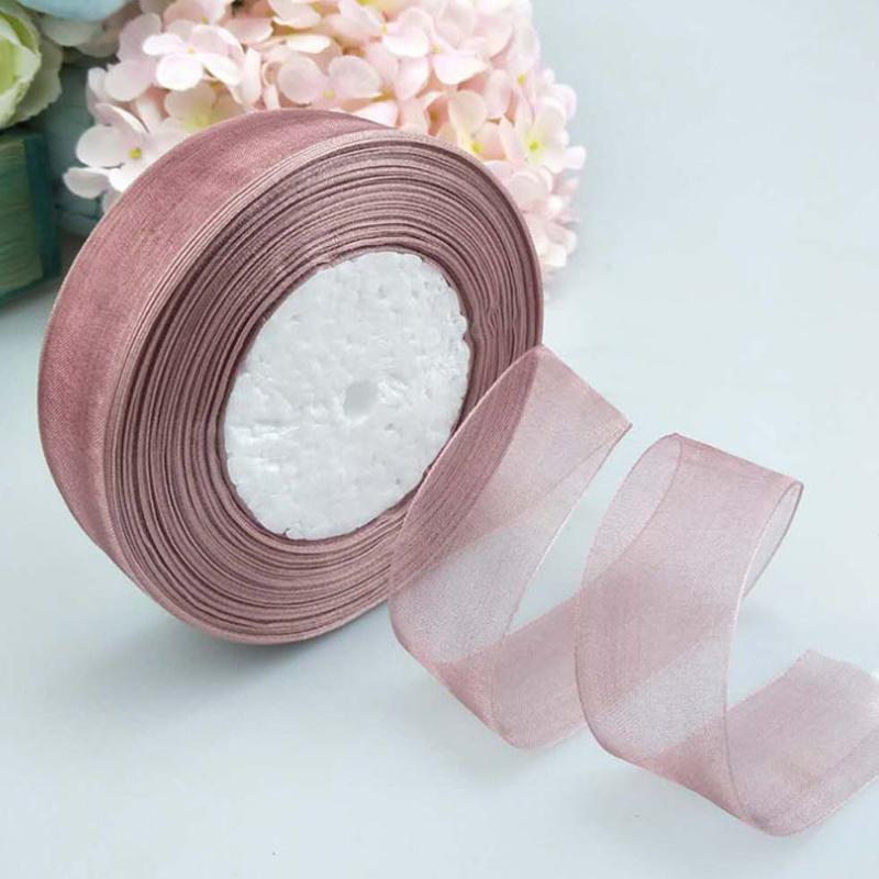 DIY 50 ярдов/рулон горячие новые оптовые партии свадебные рождественские ленты 2,5 см конфетного цвета подарочная упаковка праздничное украшение высококачественные ювелирные изделия аксессуар