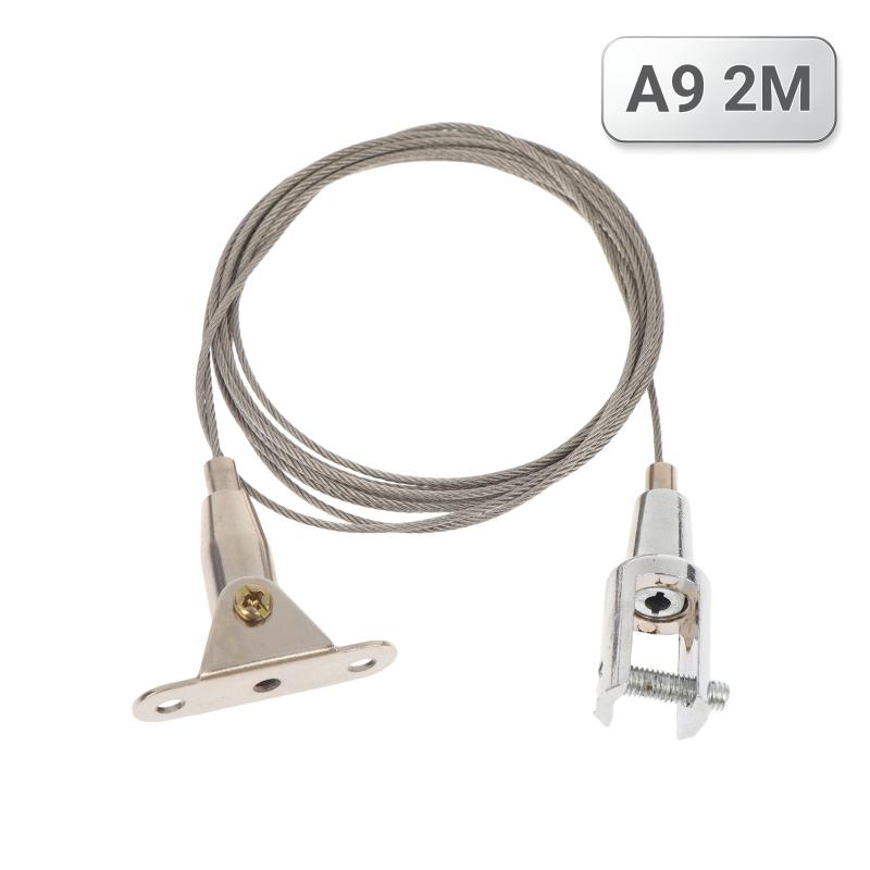 Stainless Steel Wire Rope Kit Easy Install Rust Free for Hanging Acrylic Sign Advertising Board Ceiling Gallery Display