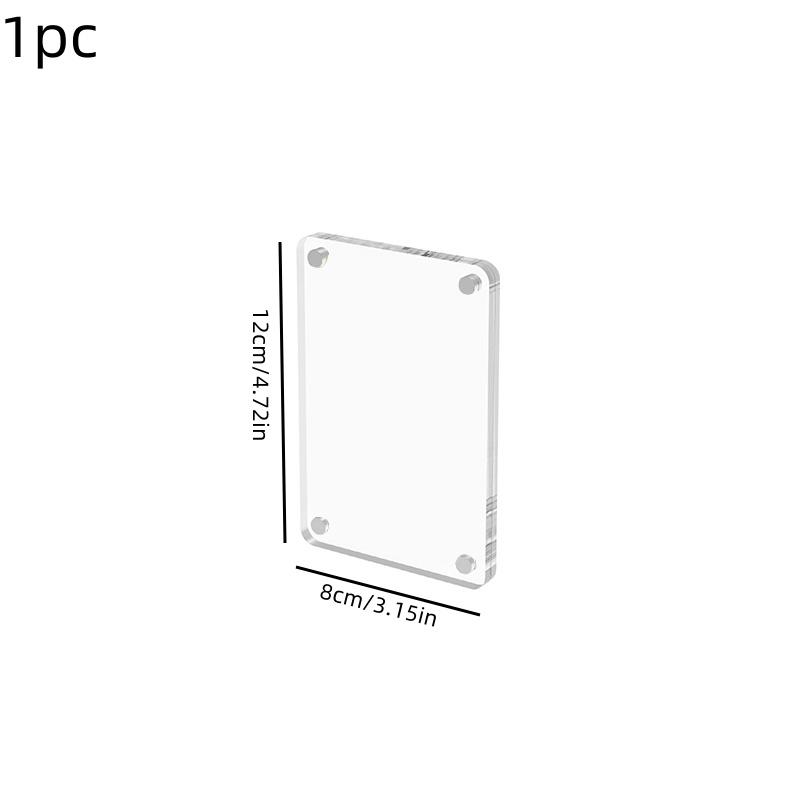 1/6pcs Acrylic Fridge Magnetic Picture Frame Magnetic Transparent Phots for Fridge Locker and Wall Decoration
