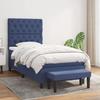 3136795 vidaXL Divan Bed with Mattress Blue 80x200 Cm Fabric