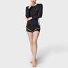 Anta Color Block Brand Logo Round Neck Long Sleeve Pullover Split Swimwear Women Swimwear Black 1824532492-1