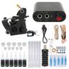 Complete Coil Tattoo Machine Set Tattoo Power Supply Needles Professional Tattoo Machine Kit for