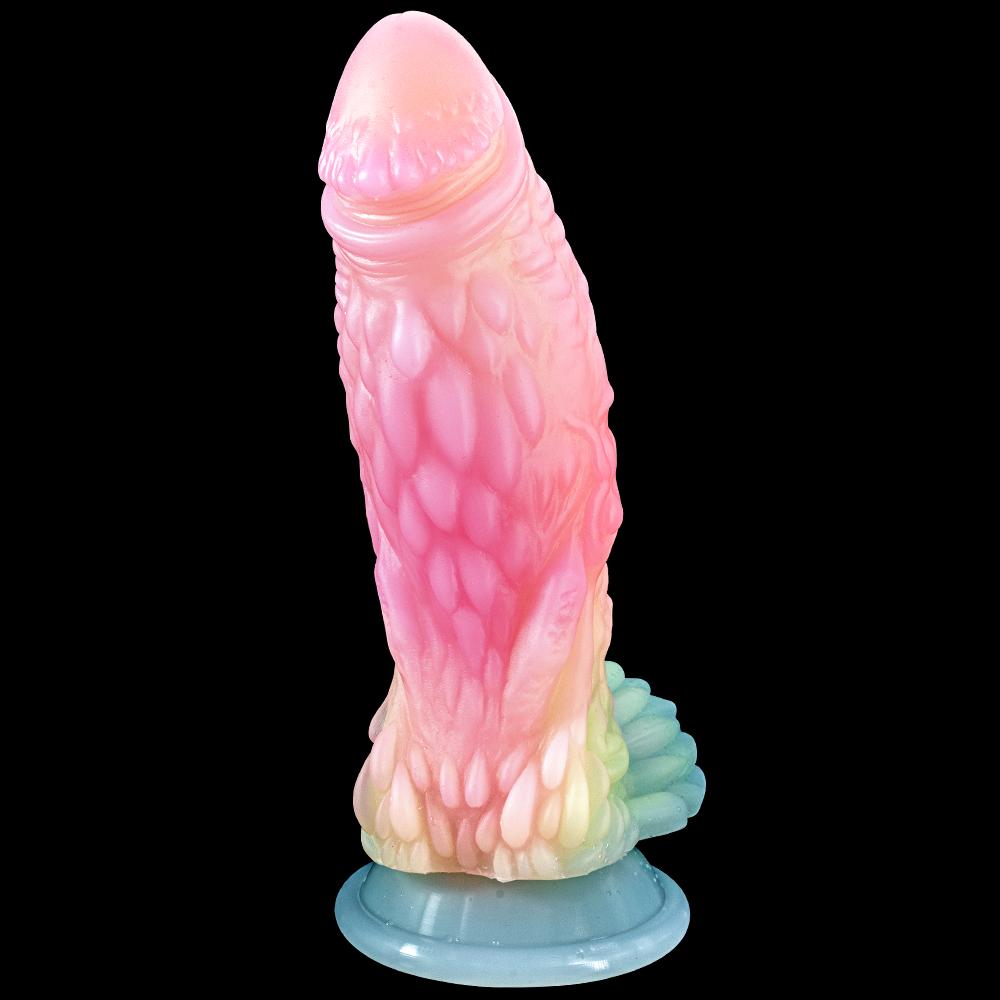 Светящийся фаллоимитатор ярких цветов, флуоресцентный фаллоимитатор смешанного цвета, мягкий чужой анальный штекер для женщин и взрослых, секс-игрушки, поставк...