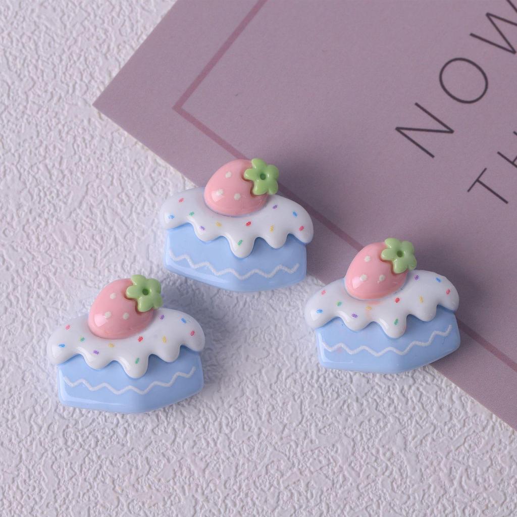 Симпатичные аксессуары из смолы для самодельных украшений: Мультяшная еда, вишневый торт, кремовый клей, заплатки и материалы для пенала