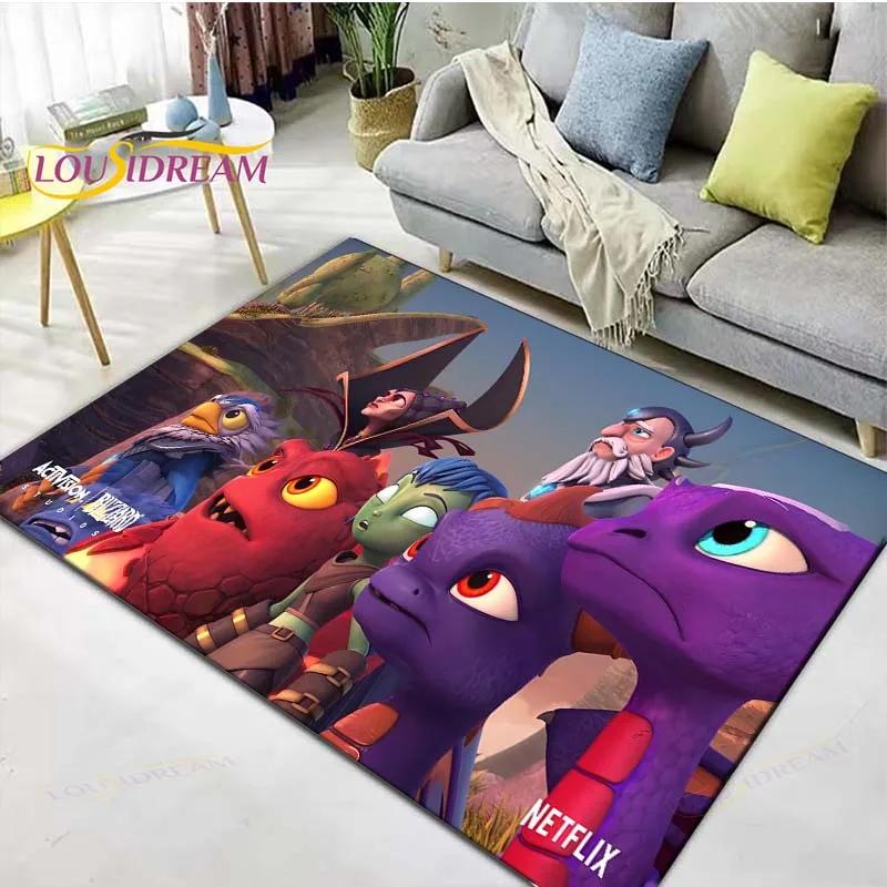 3D Ковры с принтом Классические игры S-Spyro Дракон Гостиная Противоскользящий Ковер Детская Спальня Коврики Коврик для Йоги Большой Ковер Декор