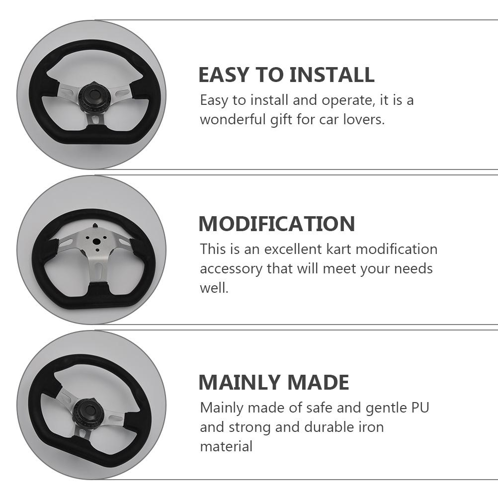 Автомобильные рулевые колеса Go Kart Car Modified Decor Supply Decorate 27X27cm Pu