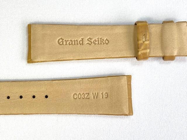 C03Z014J0 SEIKO Grand Seiko 19 мм Кожаный для ремешка, Крокодил, Бежевый, SBGW281/ 9S64-00Z0