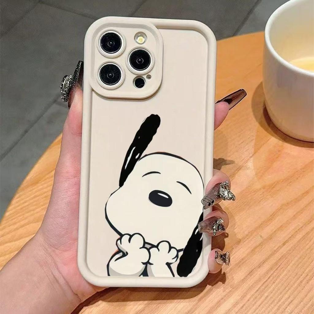 Чехол-подставка для щеки Snoopy для iPhone 13/14/15 Pro/16 Pro Max - Ударопрочный для Apple 17