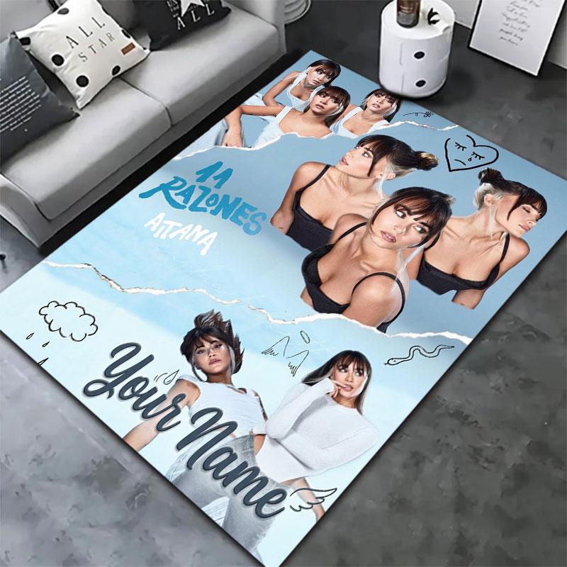 Aitana Custom Name Carpet Rug for Living Room Bedroom Home Sofa Decoration,Kids play Non-slip Floor Mat