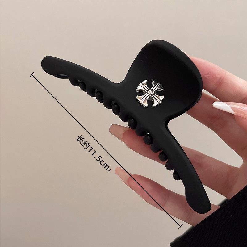 Модная черная заколка для волос с перекрестной челкой для крутых девушек