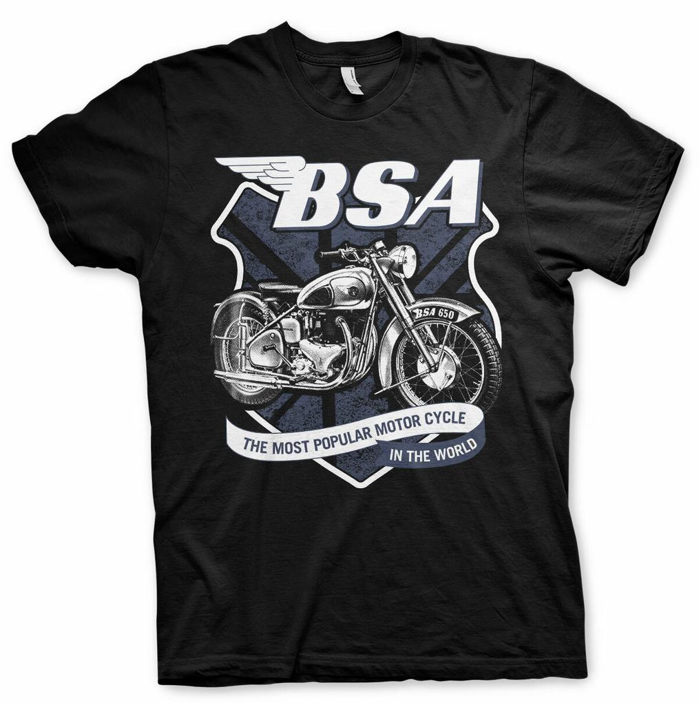 Officially Licensed B. S.A.Motorcycles 650 Shield Men's T-Shirt S-XXL Sizes-