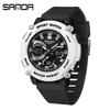 Dual Display Sports Student Watch Men's 5ATM Waterproof Night Light Seismic and Drop resistant Electronic Watch