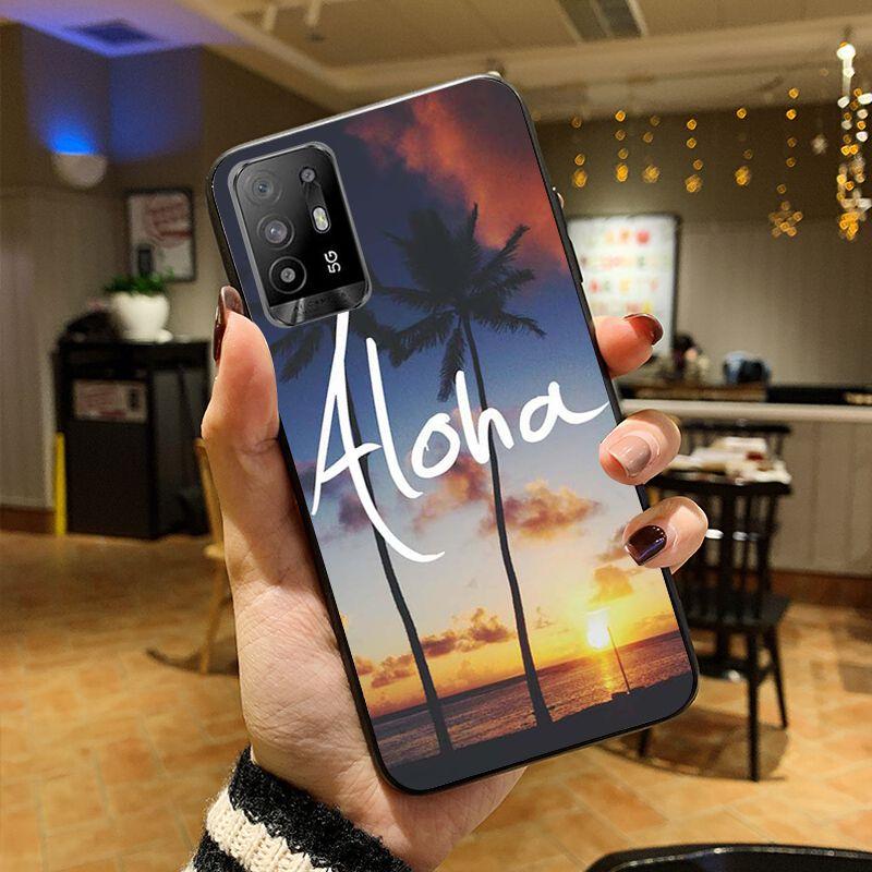Aloha Palm Trees Funda Phone Cover For OPPO A74 A94 5G A3S A5S A9 A12 A15 A15S A52 A53 A53S A72 A73 2020 A91 5G Cases Coque