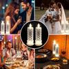 Crystal Candles LED Light Transparent Flameless Battery Power Lantern Night Lamp Wedding Party Birthday Xmas Halloween Decor