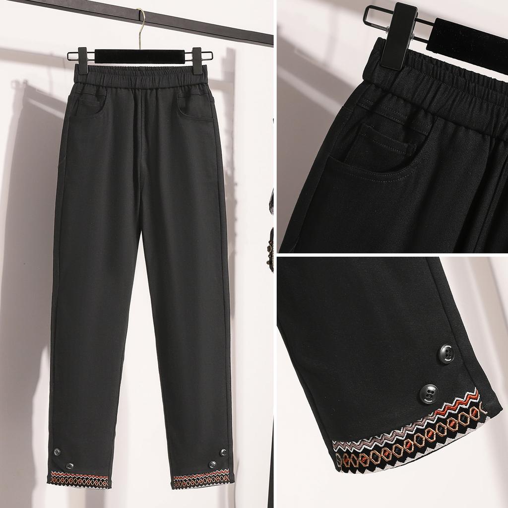 Dimanaf 2025 Women Plus Size Spring Long Pants Elastic Basic Pants Slim Female Trousers Pants 5XL