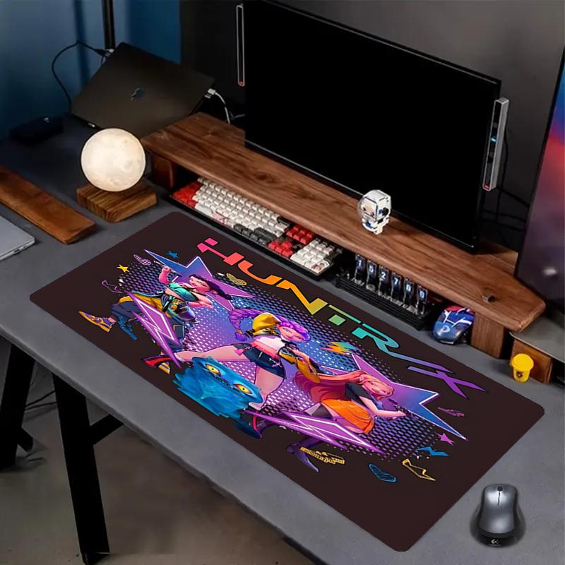 KPop Demon Hunters Print Mouse Pad, Anti‑Slip Desktop keyboard Mat, for PC Laptop Gaming Working Daily Use, Cool Festival Surprise Gift