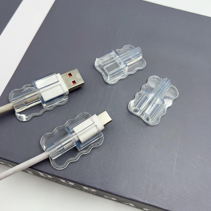 5/10 шт. Разноцветные защитные чехлы для USB и Type-C кабелей для зарядки мобильных телефонов, для обмотки компьютерных кабелей питания