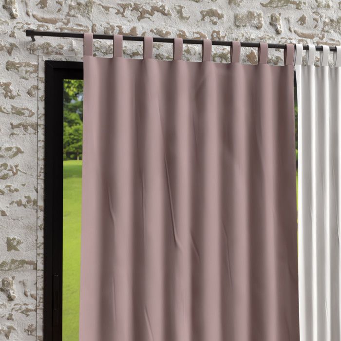 Портьера из стираной микрофибры 135х250 см BOHEME розовый от Soleil d'Ocre