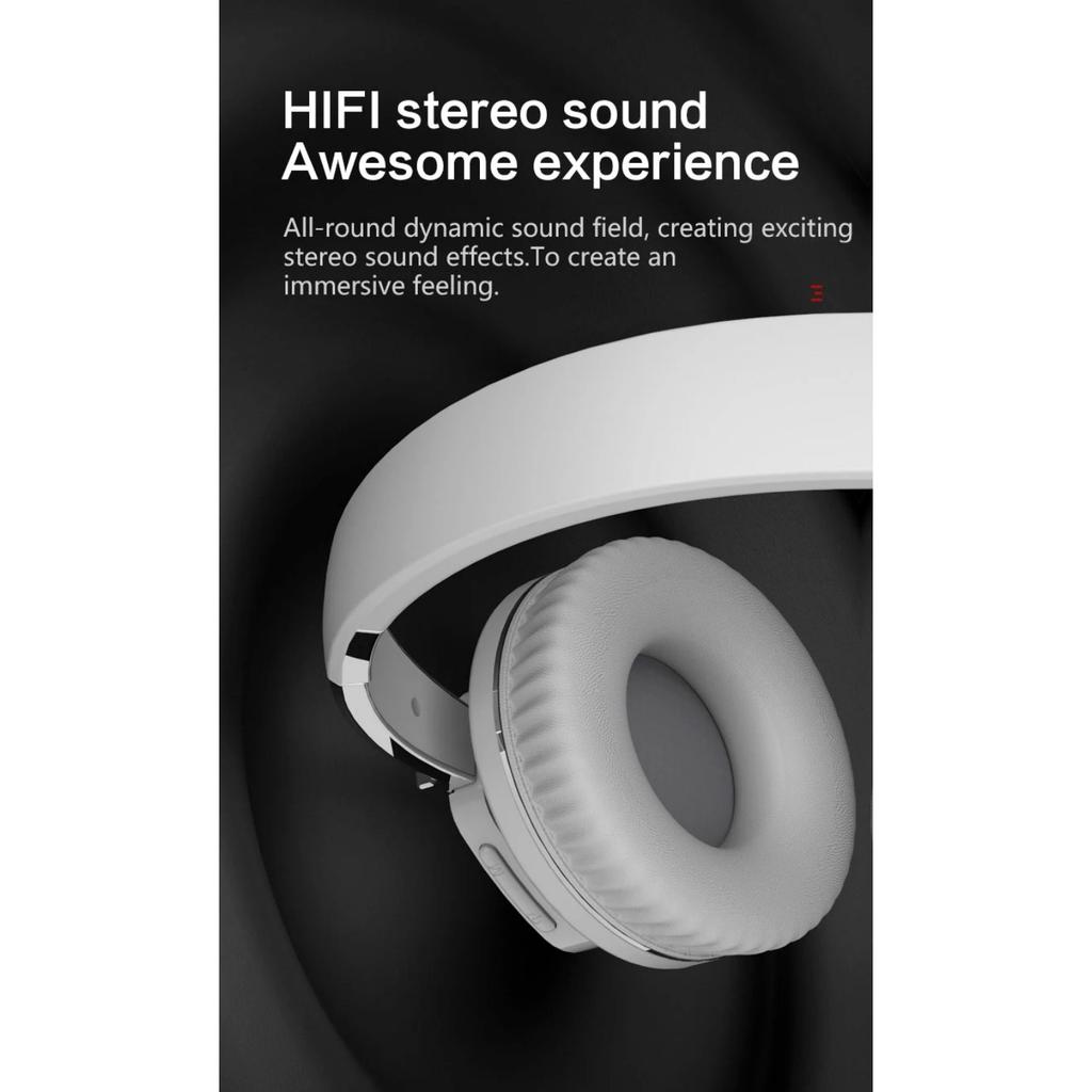Bluetooth-наушники, беспроводные наушники с шумоподавлением, гарнитура H3 Pro Max с микрофоном, 20 часов воспроизведения музыки, игр, складная, поддержка TF