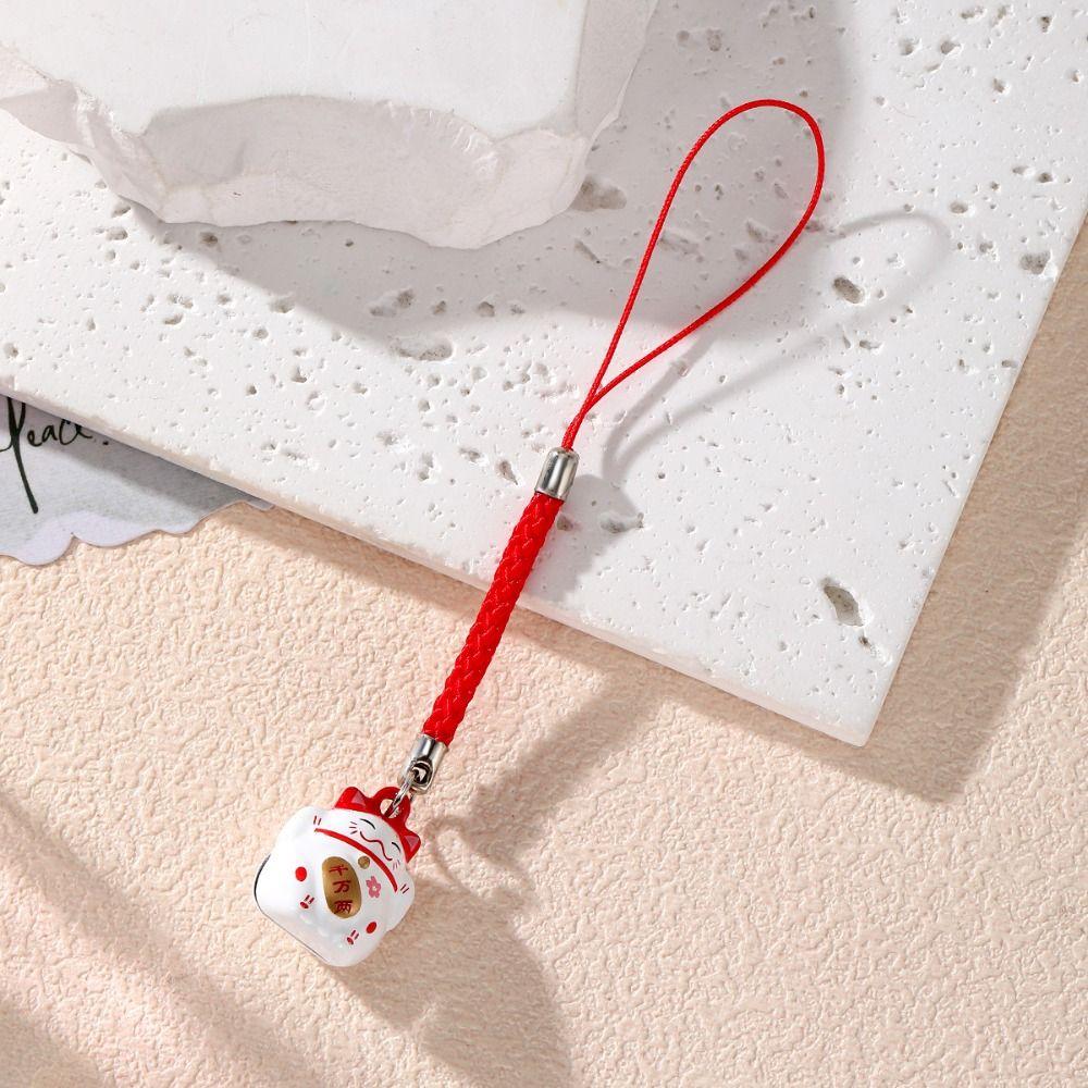 Подвески для телефона Манеки Неко Цепочка для телефона в китайском стиле Брелок с котом удачи Креативный подарок