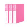 Hope File PP Mini 3-hole O-ring Binder 2cm, Pink, 3 Pieces