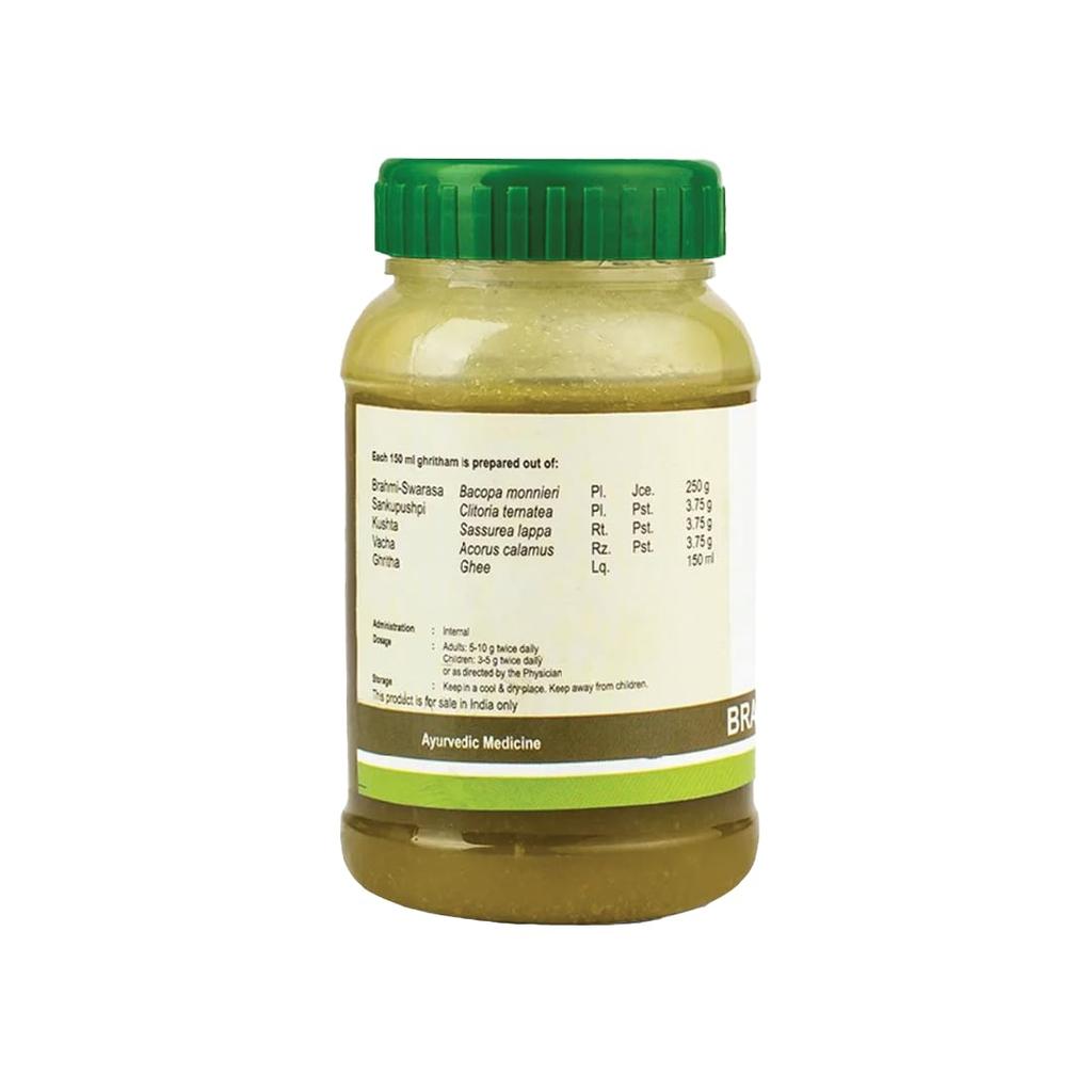 Kerala Ayurveda Brahmi Ghritham 150 ml Ayurvedic Mind Focus Supplement for Memory & Concentration