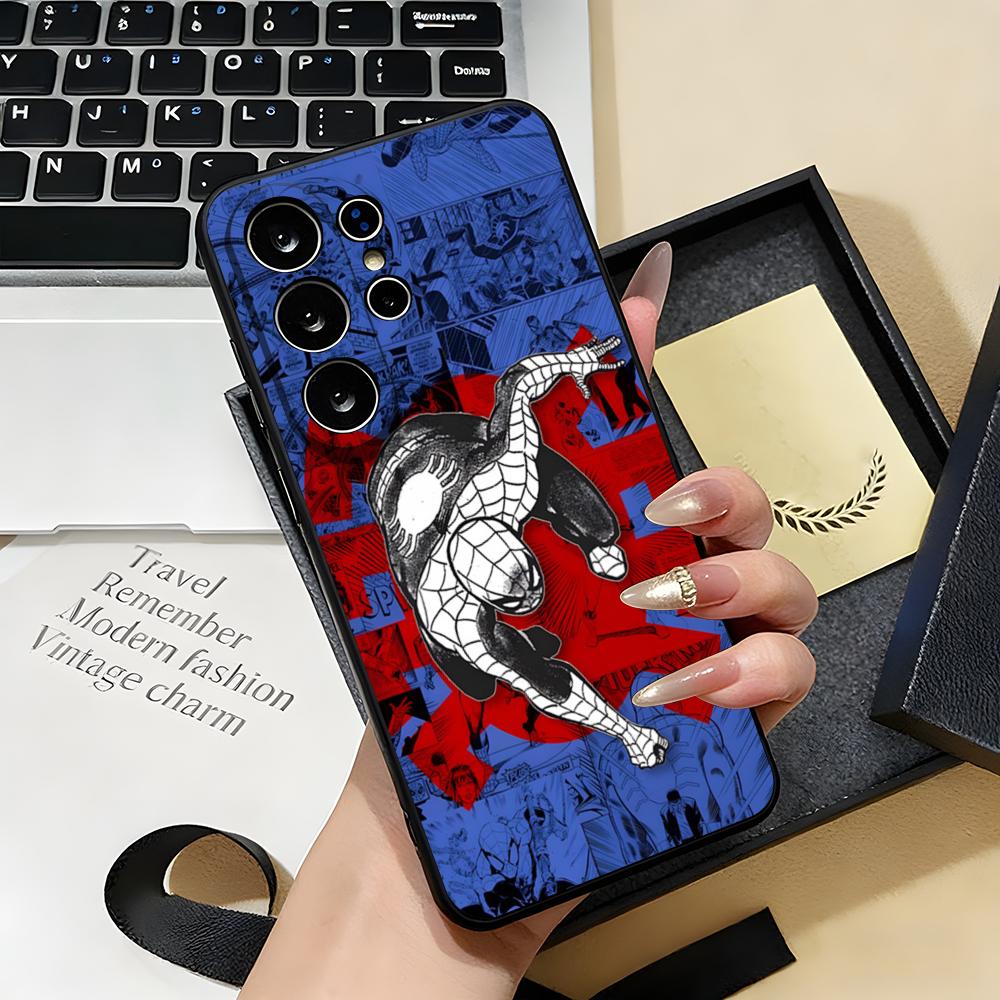 S-Spiders Cool Man Phone Case For Samsung S26 S25 S24 FE S23 S22 S21 Plus S20 Ultra Note20Ultra Black Soft Shell