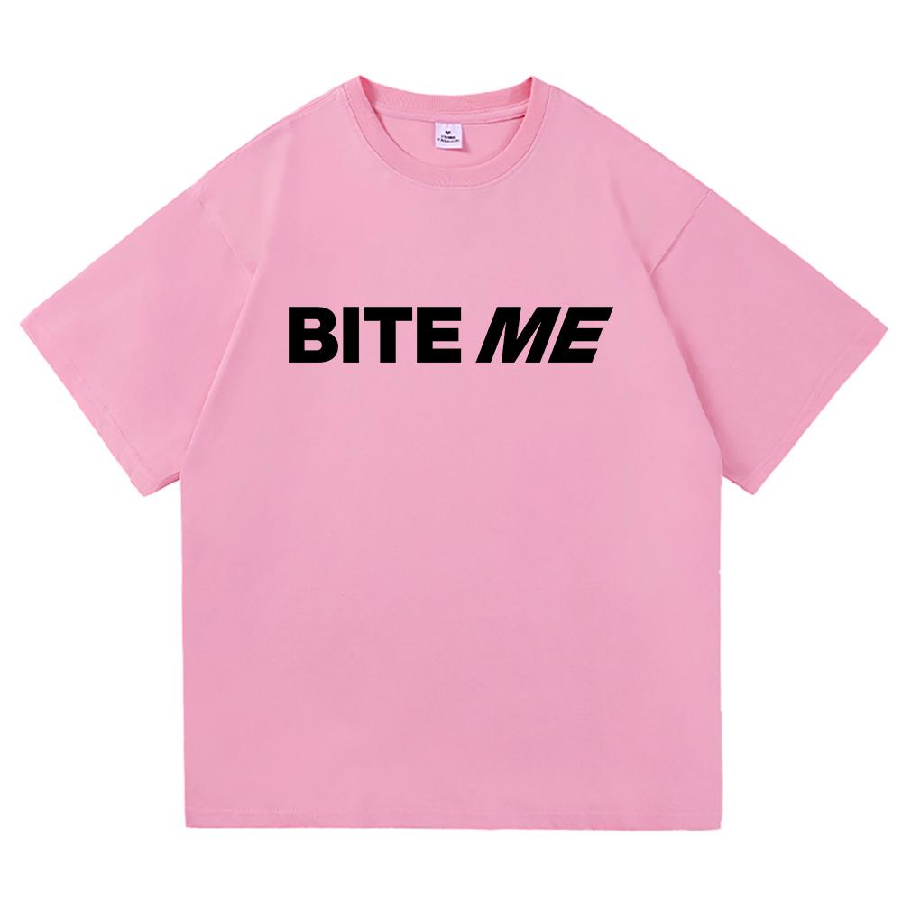 Футболка Reneé Rapp Bite Me 2025 Ретро Мода Мужская/женская Одежда Ретро Харадзюку Высококачественная Одежда Винтажные Хлопковые Футболки Топы