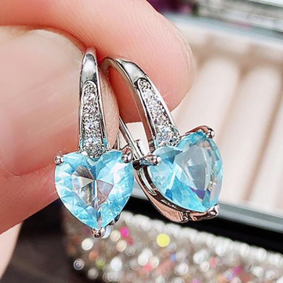 1 пара роскошных романтических сережек для пирсинга на спине в форме сердца с цирконием, висячие серьги для вечеринки
