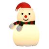 Yousheng Snowman Tap Light Cute Christmas Lamp Rechargeable Silicone Touch Bedside Light Snowman Mood Lighting for Christmas Tree