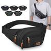 Multifunctional Waist Pack - Waterproof Oxford Fanny Pack with Adjustable Belt (Spacious Unisex Bag for Hiking/Running)