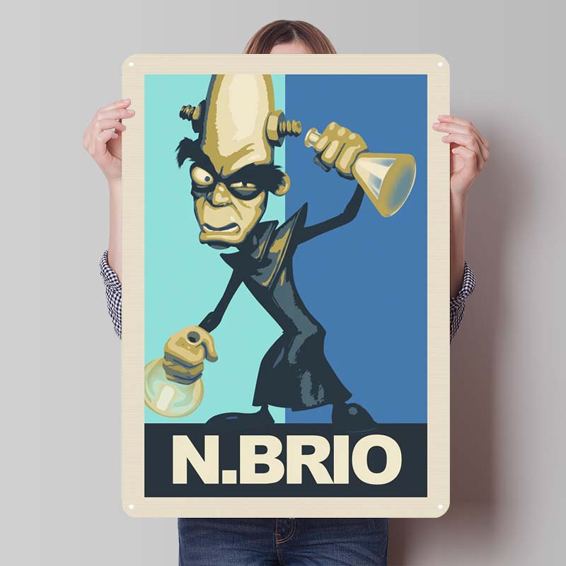 Постеры Crash Bandicoot Классическая игра Металлические таблички Настенное искусство Мурал На заказ Жестяные таблички для геймеров Украшение игровой комнаты Ретро