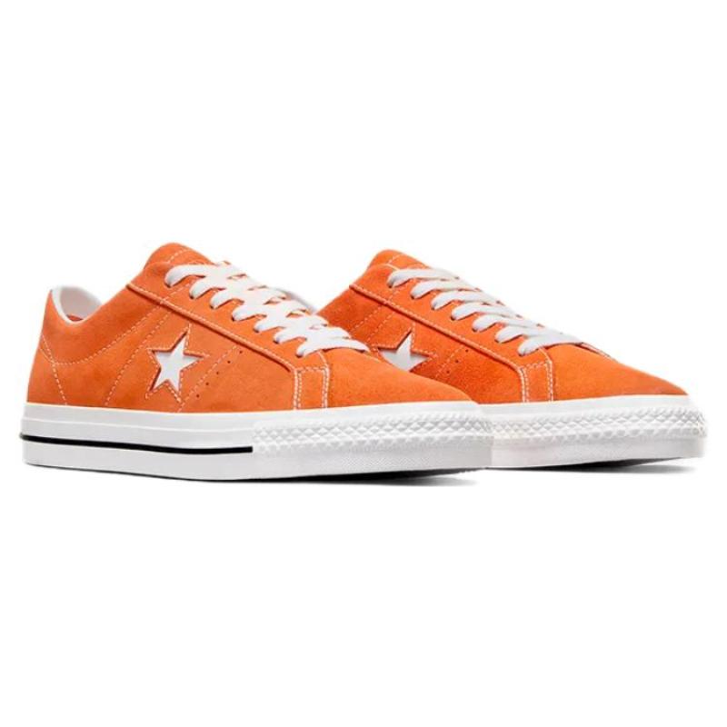 Converse One Star Pro удобные и универсальные нескользящие и прочные низкие кеды для скейтбординга унисекс оранжевые и белые