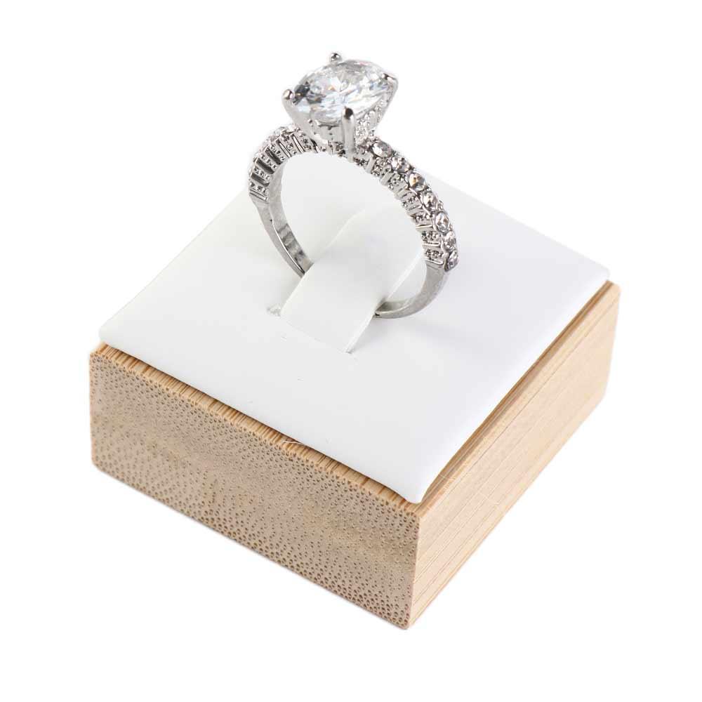 Display Rack Ring Holder Case Wooden Jewelry Show Props Earrings Rings Organizer Wedding Ring Box