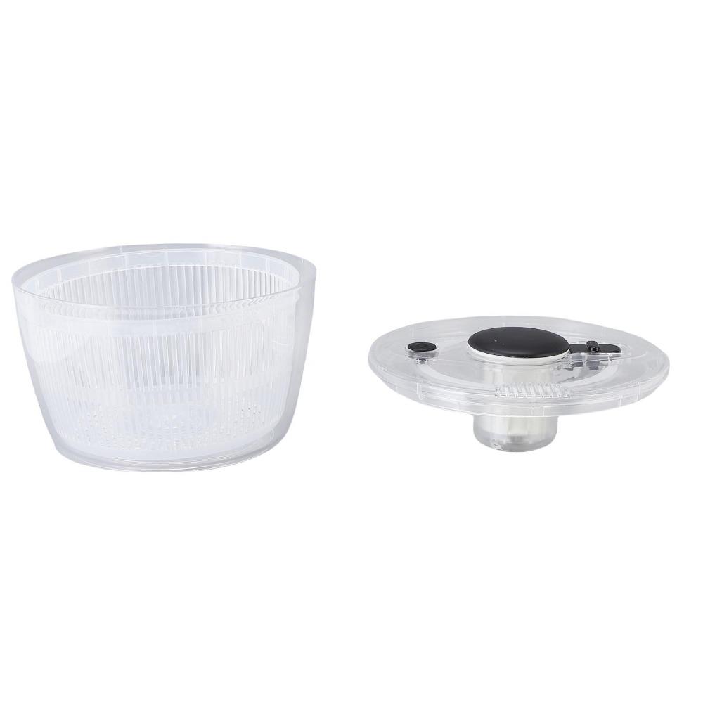 Large Capacity Salad Spinner Transparent Black Salad Washer Vegetables and Fruits