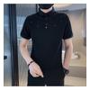 Минималистичный дизайн ПОЛО с надписью, с коротким рукавом, с лацканами, летняя новинка, нишевый, однотонный, универсальный мужской топ