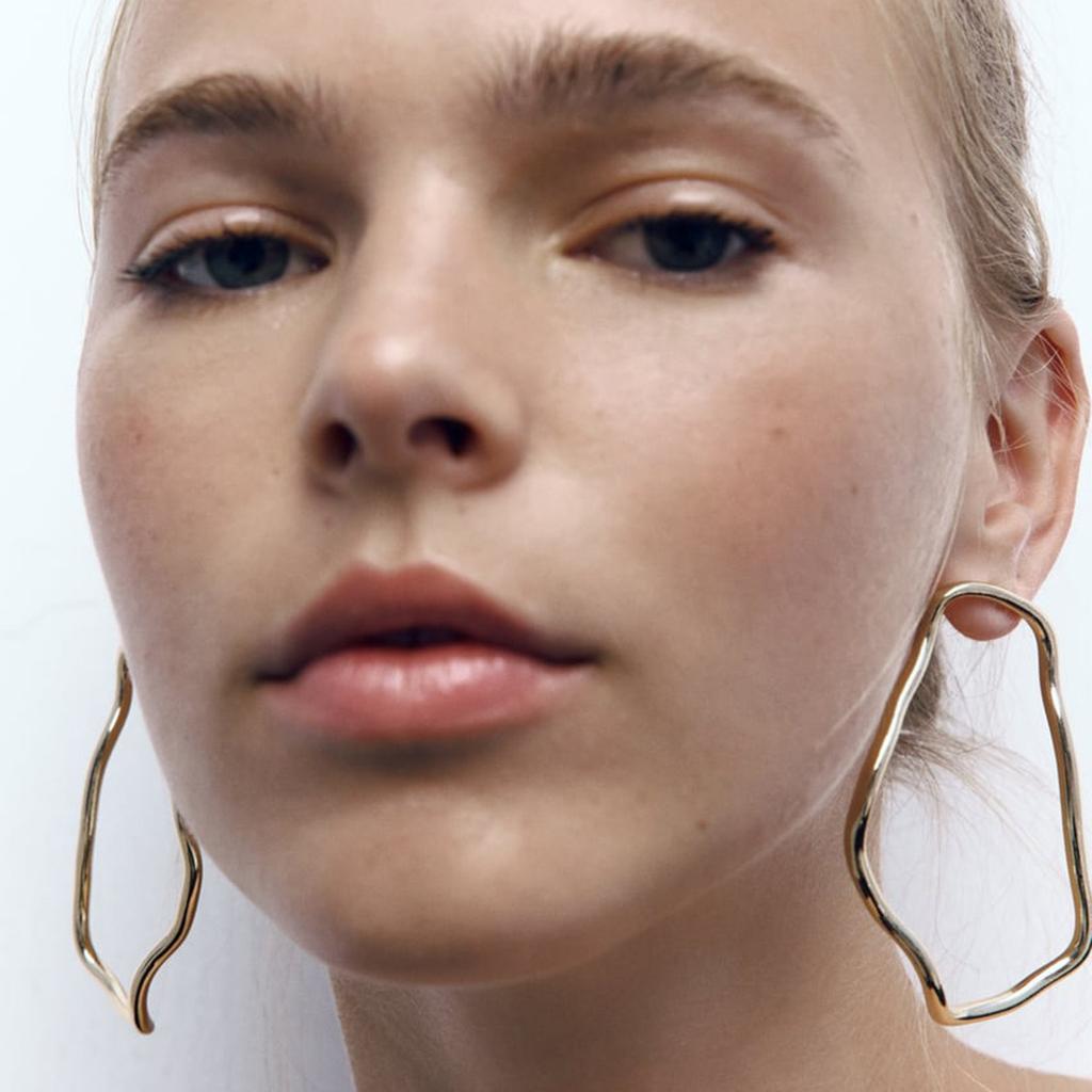 Модные персонализированные преувеличенные серьги-кольца из сплава для женщин