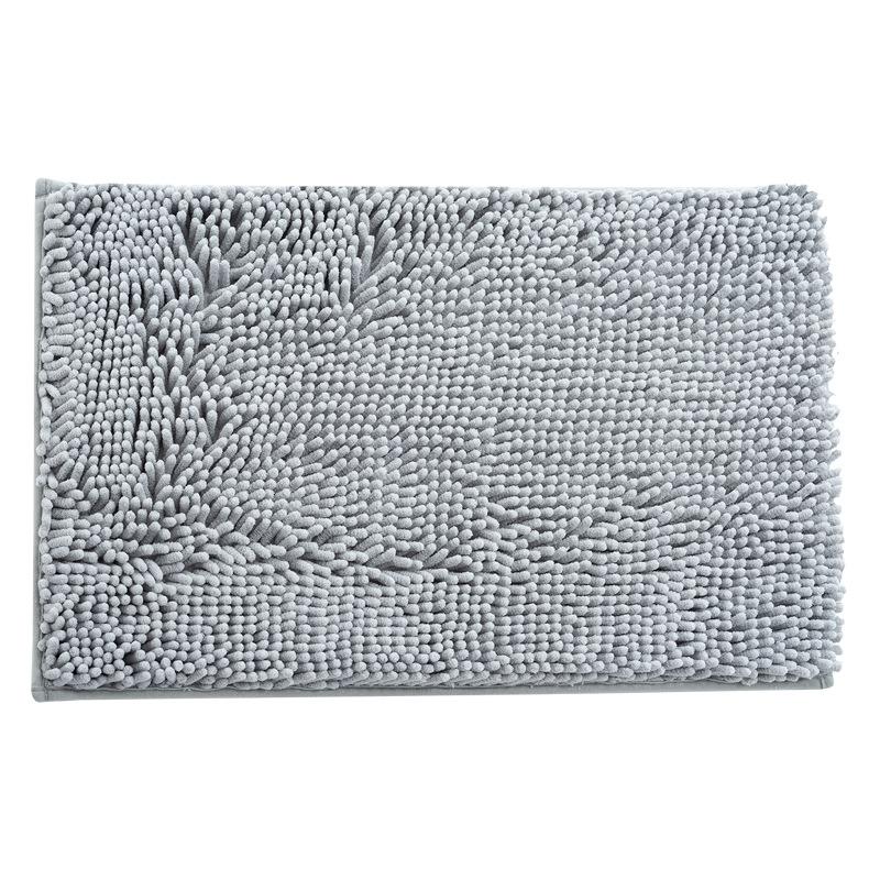Solid Color Bathroom Absorbent Chenille Floor Mat Bathroom Door Mat Bathroom Non-slip Mat Toilet Door Blanket