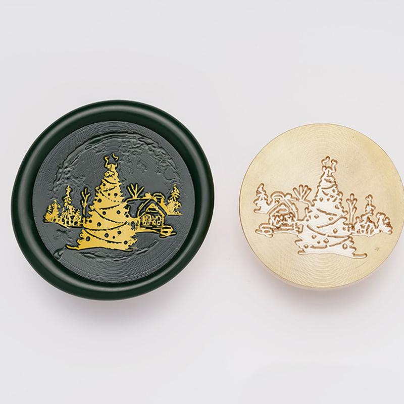 Счастливого Рождества сургучной печатью головы рождественские новогодние печати серии