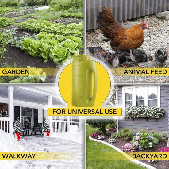 Ручной разбрасыватель соли 2 л Разбрасыватель удобрений с регулируемыми режимами открытия Ручной разбрасыватель с совком