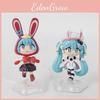 ПВХ Зайчик Восхитительные Ушки Hatsune Miku Q Версия Кукла Фигурки Коллекционные