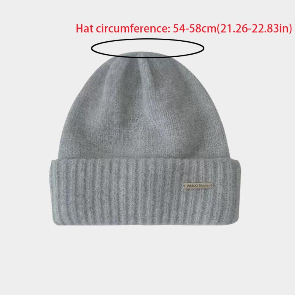 2024 Elegant Knitted Hat Casual Keep Warm Pullover Hat Windproof Thickening Ear Protection Women Girls