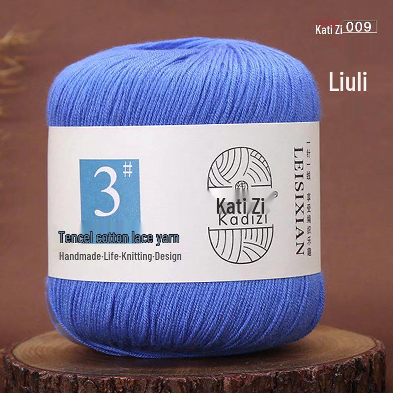 Пряжа Tencel Хлопок Кружево для Летнего Вязания Крючком и DIY - Нет. 3